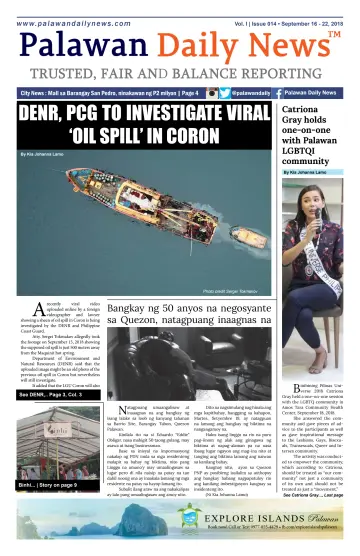 Palawan Daily News - 21 Sep 2018