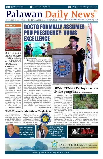 Palawan Daily News - 26 Oct 2018
