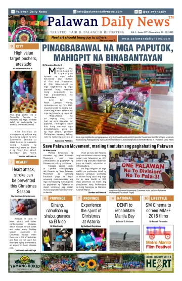 Palawan Daily News - 21 Dec 2018