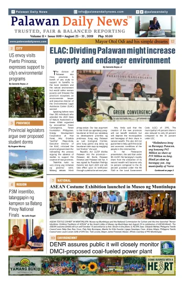 Palawan Daily News - 1 Sep 2019