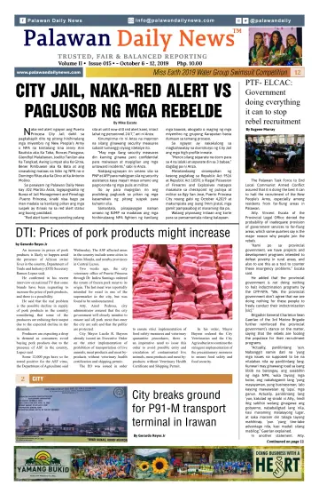 Palawan Daily News - 13 Oct 2019