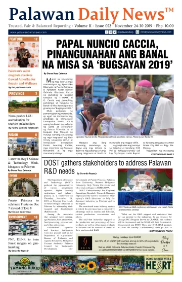 Palawan Daily News - 1 Dec 2019