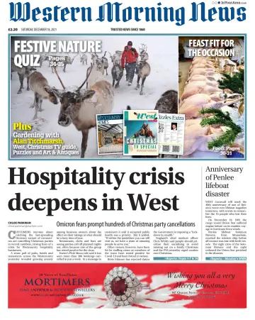 Western Morning News (Saturday) - 18 Dec 2021