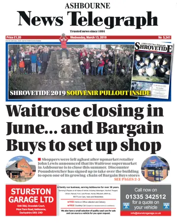 Ashbourne News Telegraph - 13 Mar 2019