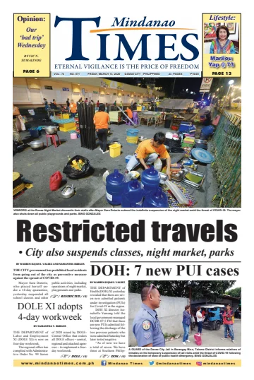 Mindanao Times - 13 Mar 2020