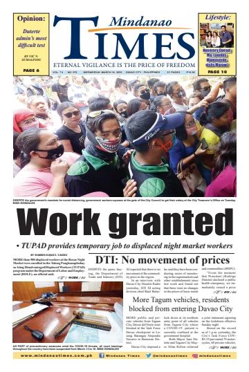 Mindanao Times - 18 Mar 2020