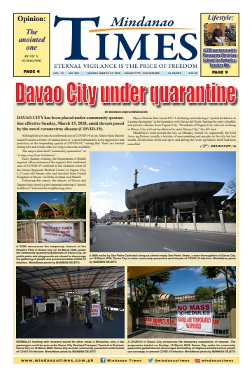 Mindanao Times - 22 Mar 2020