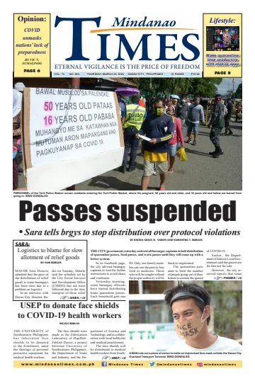 Mindanao Times - 26 Mar 2020