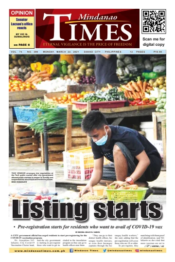 Mindanao Times - 22 Mar 2021
