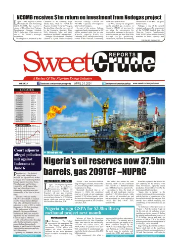 SweetCrude Weekly Edition - 24 Apr 2024