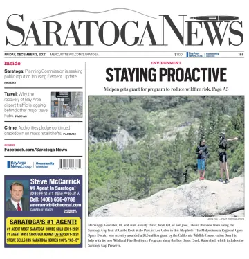 Saratoga News - 3 Dec 2021