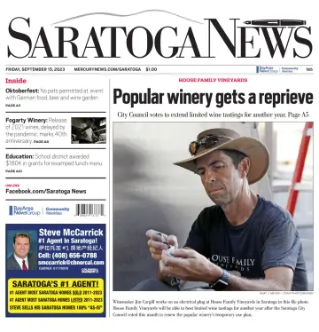 Saratoga News - 15 Sep 2023