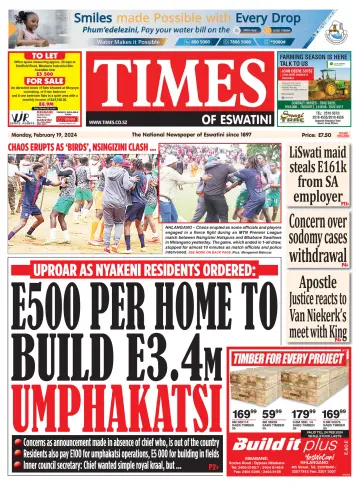 Times of Eswatini - 19 Feb 2024