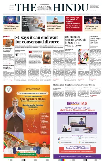 The Hindu (Bangalore) - 2 May 2023
