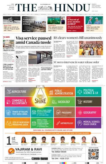 The Hindu (Bangalore) - 22 Sep 2023