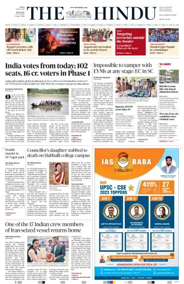 The Hindu (Bangalore) - 19 Apr 2024