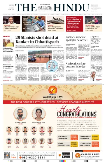 The Hindu (Chennai) - 17 Apr 2024