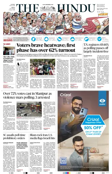 The Hindu (Chennai) - 20 Apr 2024
