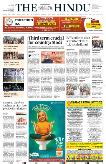 The Hindu (Kolkata) - 19 Feb 2024