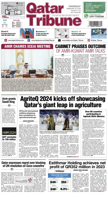 Qatar Tribune - 22 Feb 2024