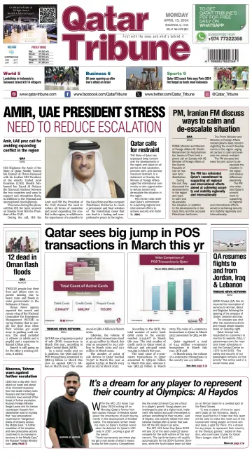 Qatar Tribune - 15 avr. 2024