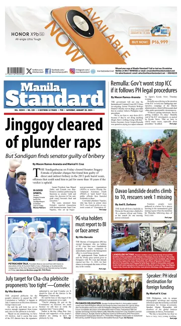 Manila Standard - 20 Jan 2024