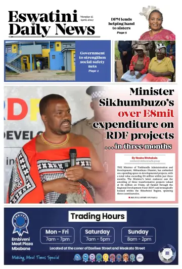 Eswatini Daily News - 15 Apr 2024