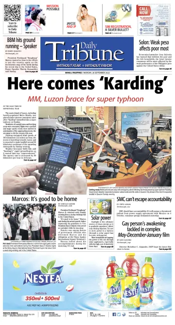 Daily Tribune (Philippines) - 26 Sep 2022
