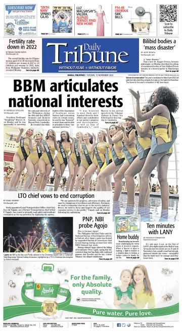 Daily Tribune (Philippines) - 15 Nov 2022