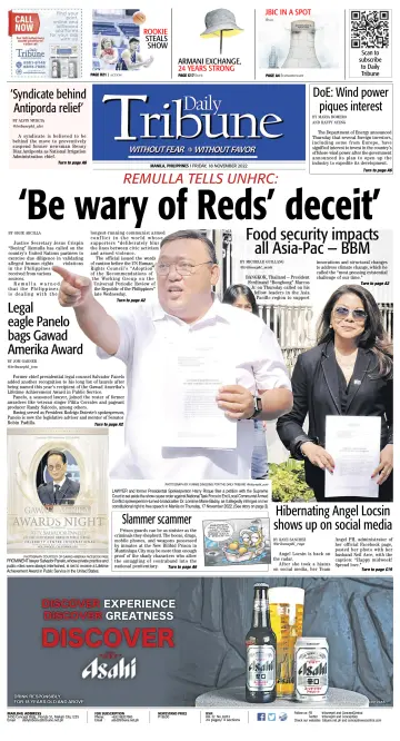 Daily Tribune (Philippines) - 18 Nov 2022