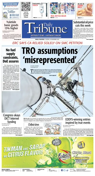 Daily Tribune (Philippines) - 29 Nov 2022