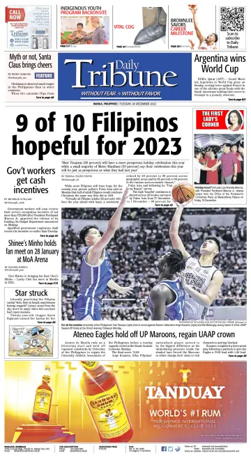 Daily Tribune (Philippines) - 20 Dec 2022