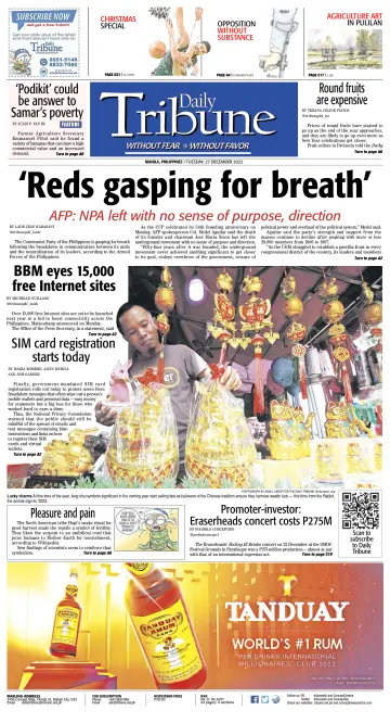 Daily Tribune (Philippines) - 27 Dec 2022