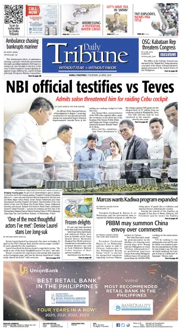 Daily Tribune (Philippines) - 20 Apr 2023