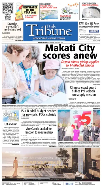 Daily Tribune (Philippines) - 24 Aug 2023