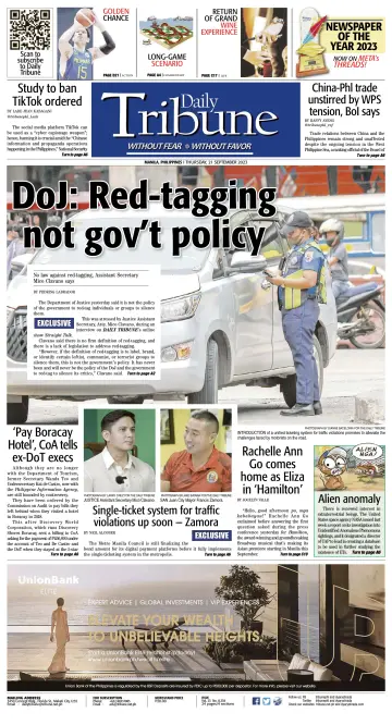 Daily Tribune (Philippines) - 21 Sep 2023