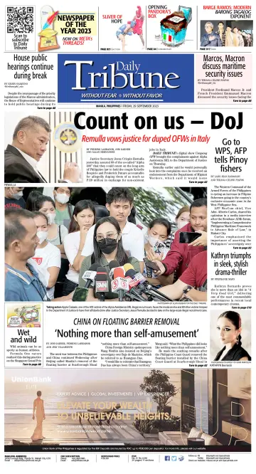 Daily Tribune (Philippines) - 29 Sep 2023