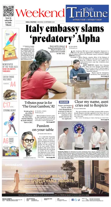 Daily Tribune (Philippines) - 30 Sep 2023