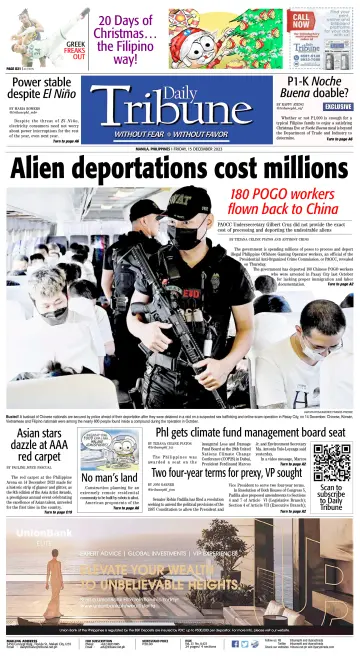 Daily Tribune (Philippines) - 15 Dec 2023