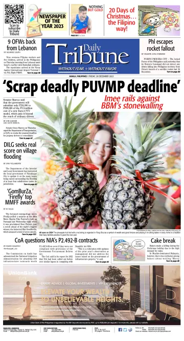 Daily Tribune (Philippines) - 29 Dec 2023