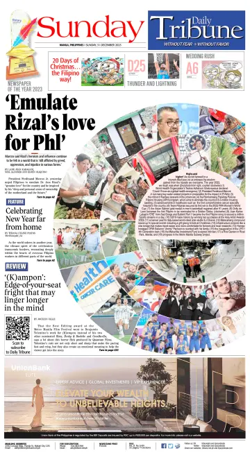 Daily Tribune (Philippines) - 31 Dec 2023