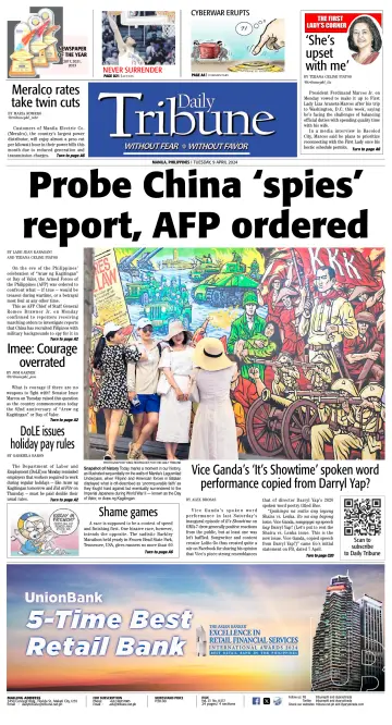 Daily Tribune (Philippines) - 09 avr. 2024