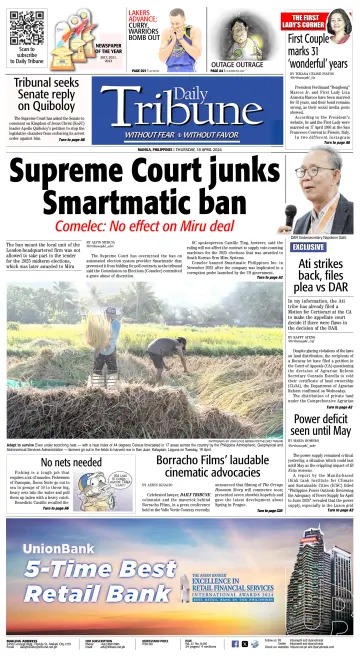 Daily Tribune (Philippines) - 18 四月 2024