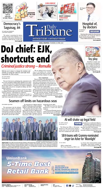 Daily Tribune (Philippines) - 25 4월 2024