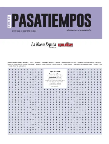 Pasatiempos | La Nueva España - 21 janv. 2024
