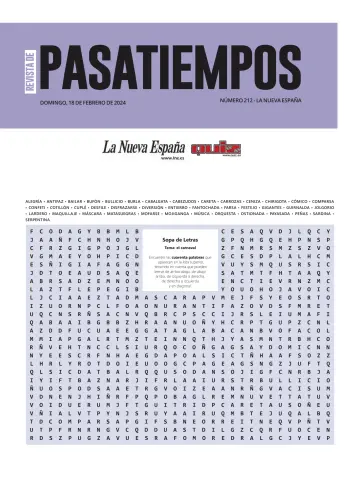 Pasatiempos | La Nueva España - 18 févr. 2024