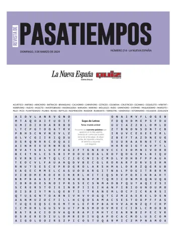 Pasatiempos | La Nueva España - 03 mars 2024