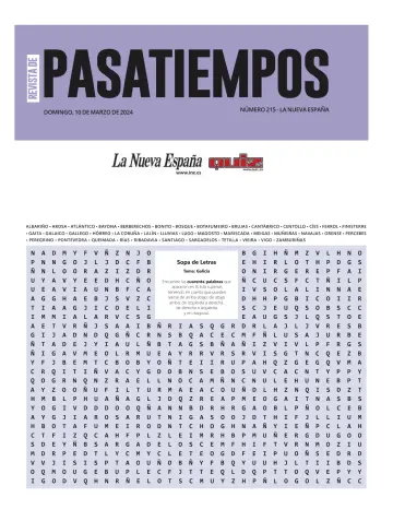 Pasatiempos | La Nueva España - 10 mars 2024
