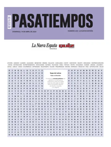 Pasatiempos | La Nueva España - 14 avr. 2024