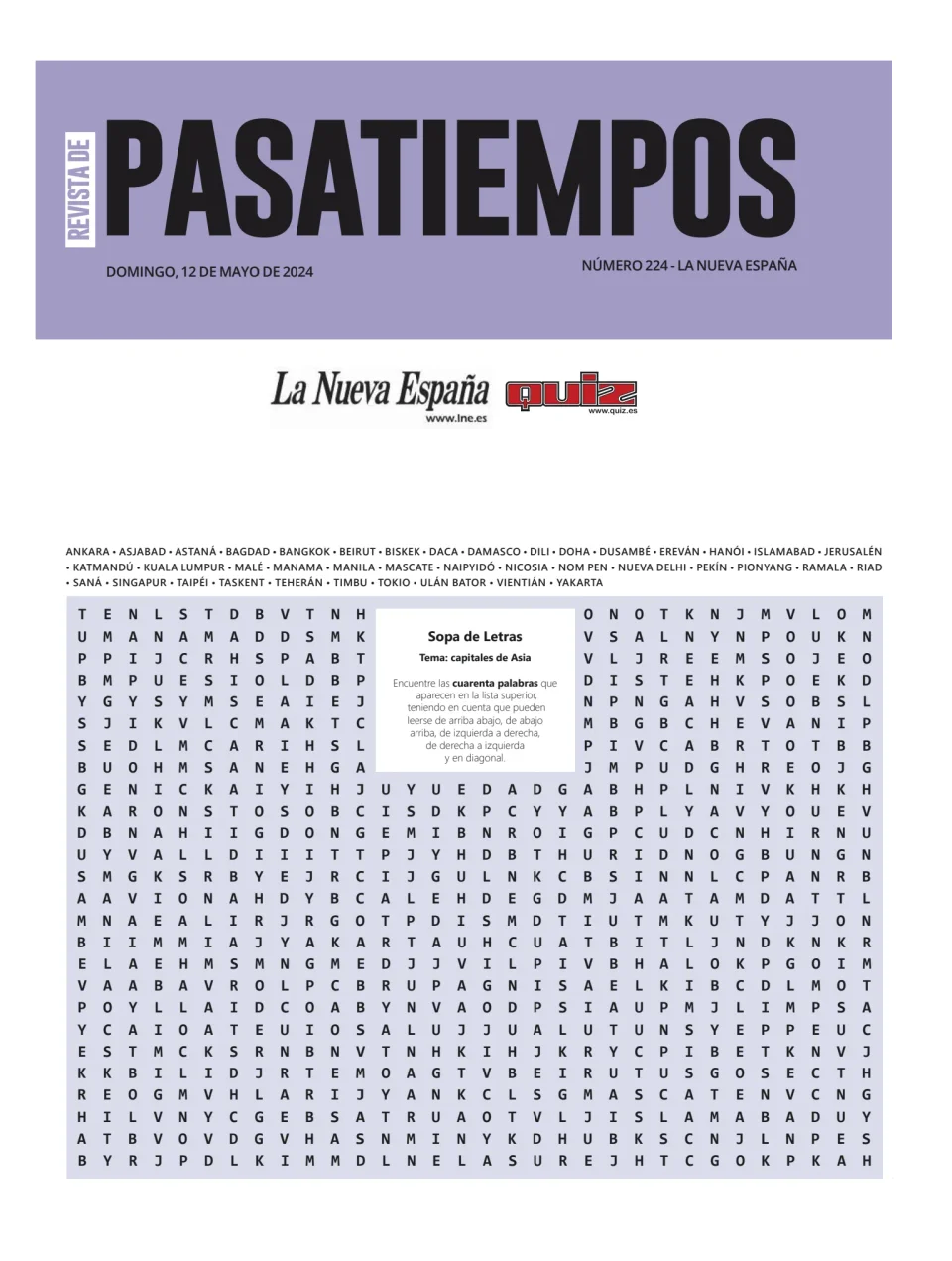 La Nueva España - Pasatiempos | La Nueva España